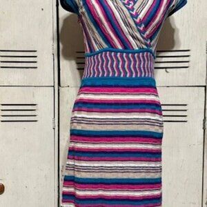 Design History Multi-Colored Striped Sweater Dress, Size Medium